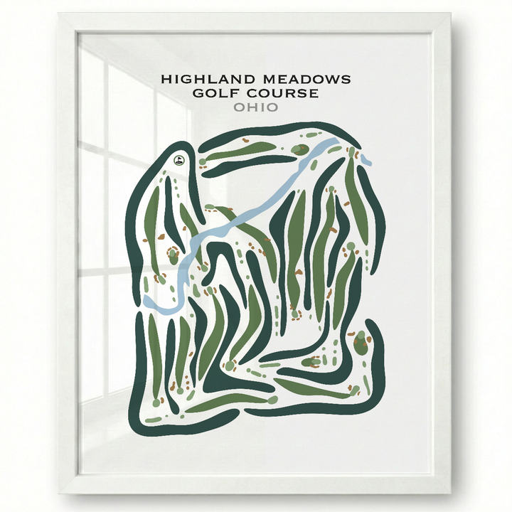 Highland Meadows Golf Course, Ohio - Printed Golf Courses