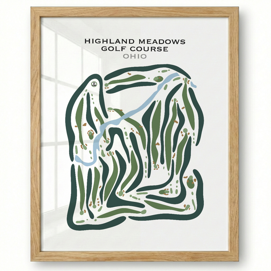 Highland Meadows Golf Course, Ohio - Printed Golf Courses