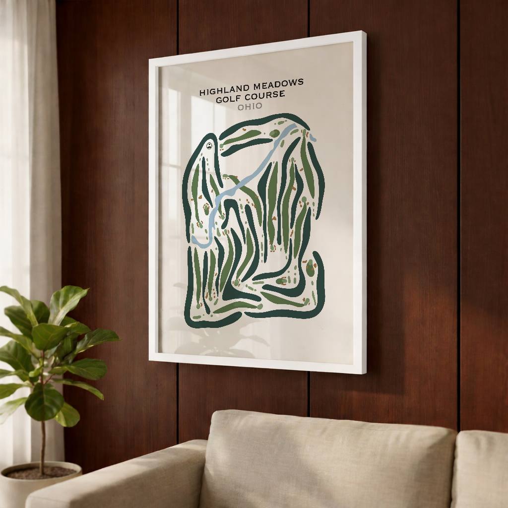 Highland Meadows Golf Course, Ohio - Printed Golf Courses