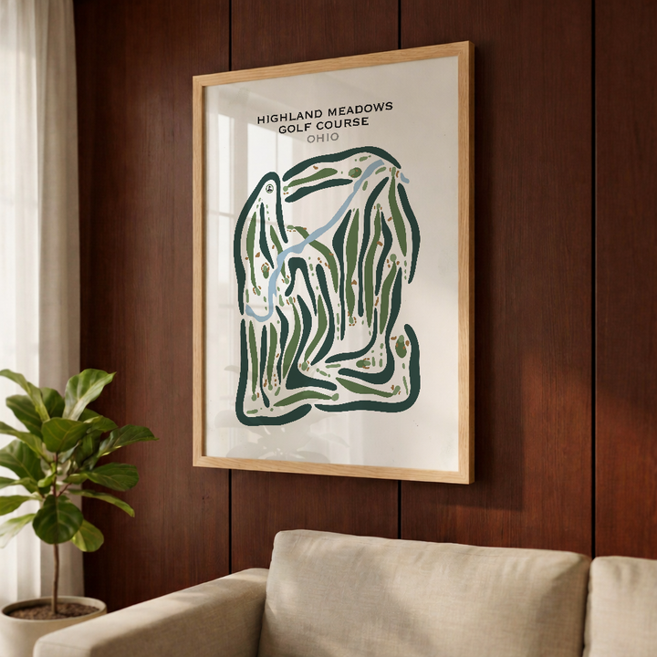 Highland Meadows Golf Course, Ohio - Printed Golf Courses
