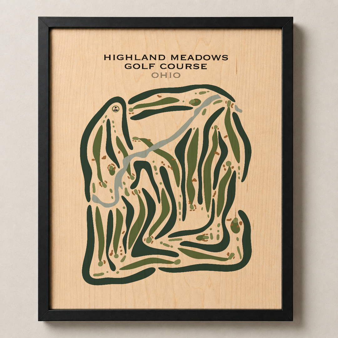 Highland Meadows Golf Course, Ohio - Printed Golf Courses