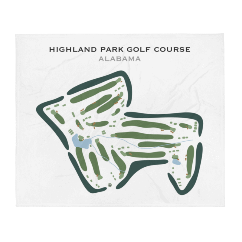 Highland Park Golf Course, Alabama - Printed Golf Courses