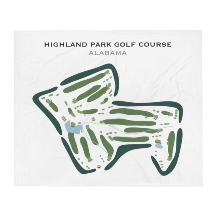 Highland Park Golf Course, Alabama - Printed Golf Courses