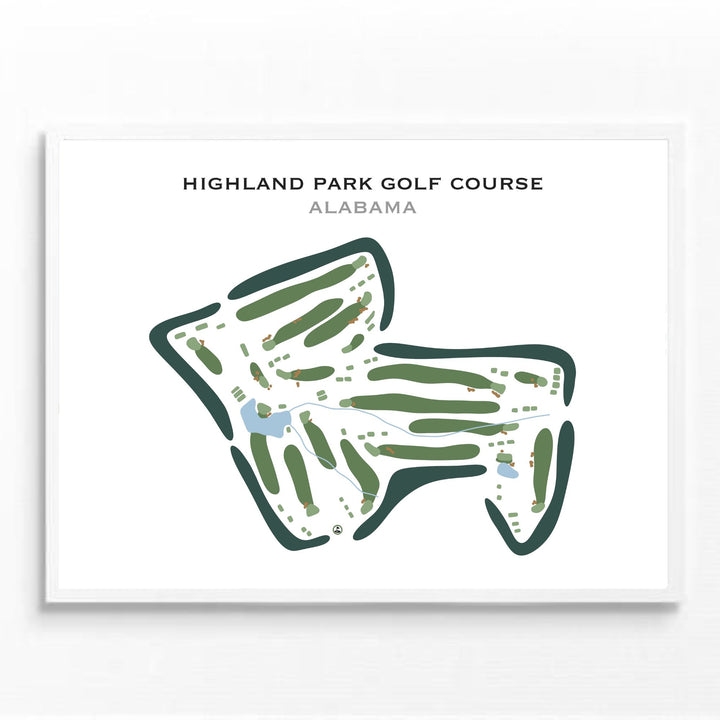 Highland Park Golf Course, Alabama - Printed Golf Courses