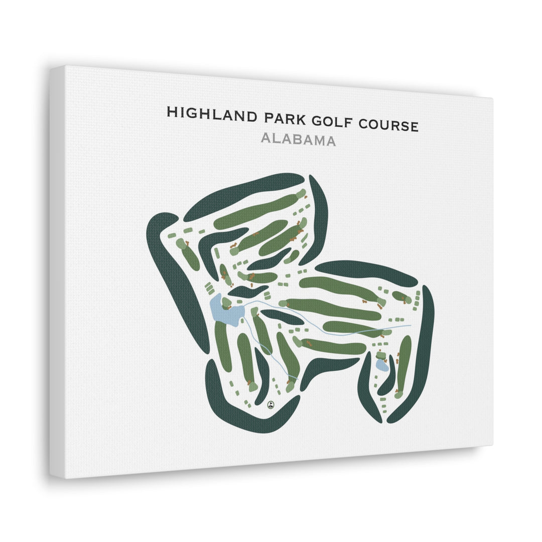 Highland Park Golf Course, Alabama - Printed Golf Courses
