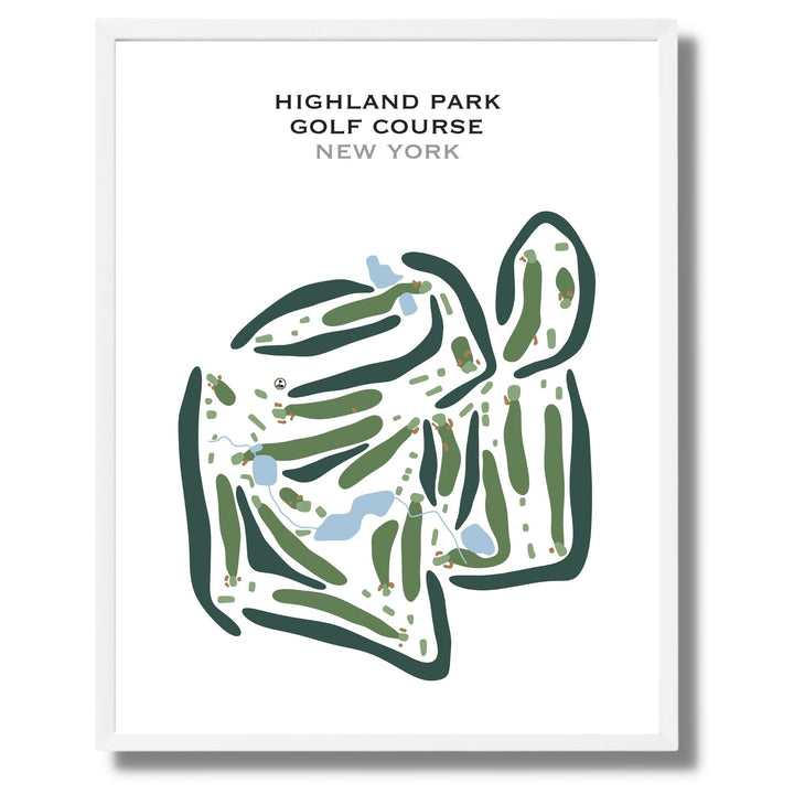 Highland Park Golf Course, New York - Printed Golf Courses