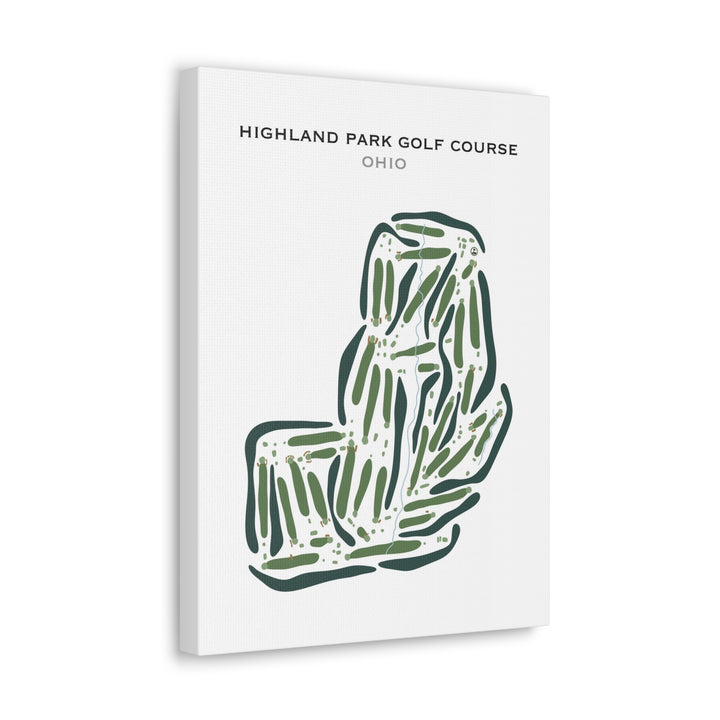 Highland Park Golf Course, Ohio - Printed Golf Courses