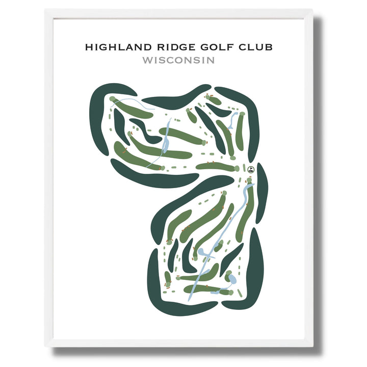 Highland Ridge Golf Club, Wisconsin - Printed Golf Courses