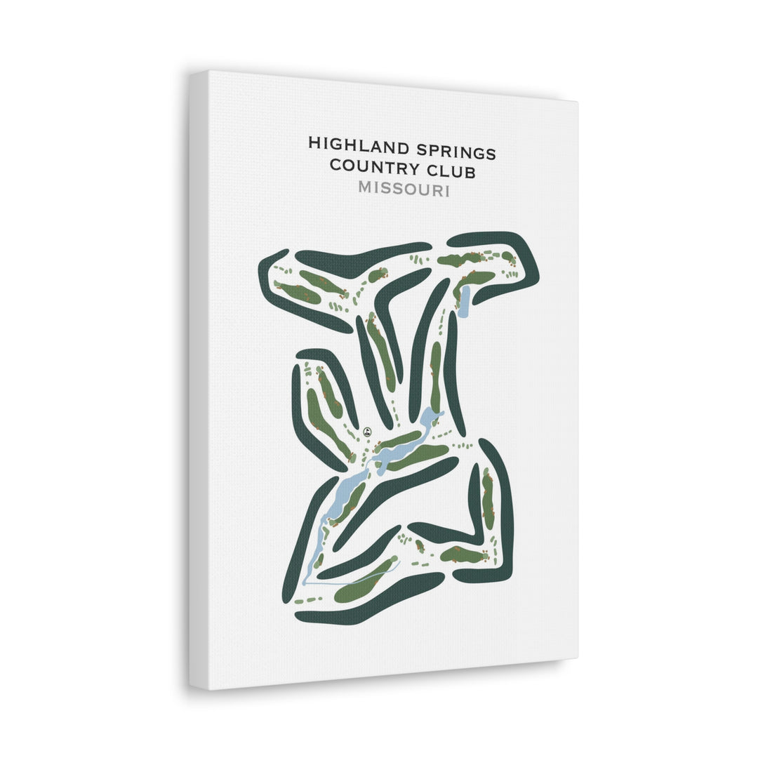 Highland Springs Country Club, Missouri - Printed Golf Courses