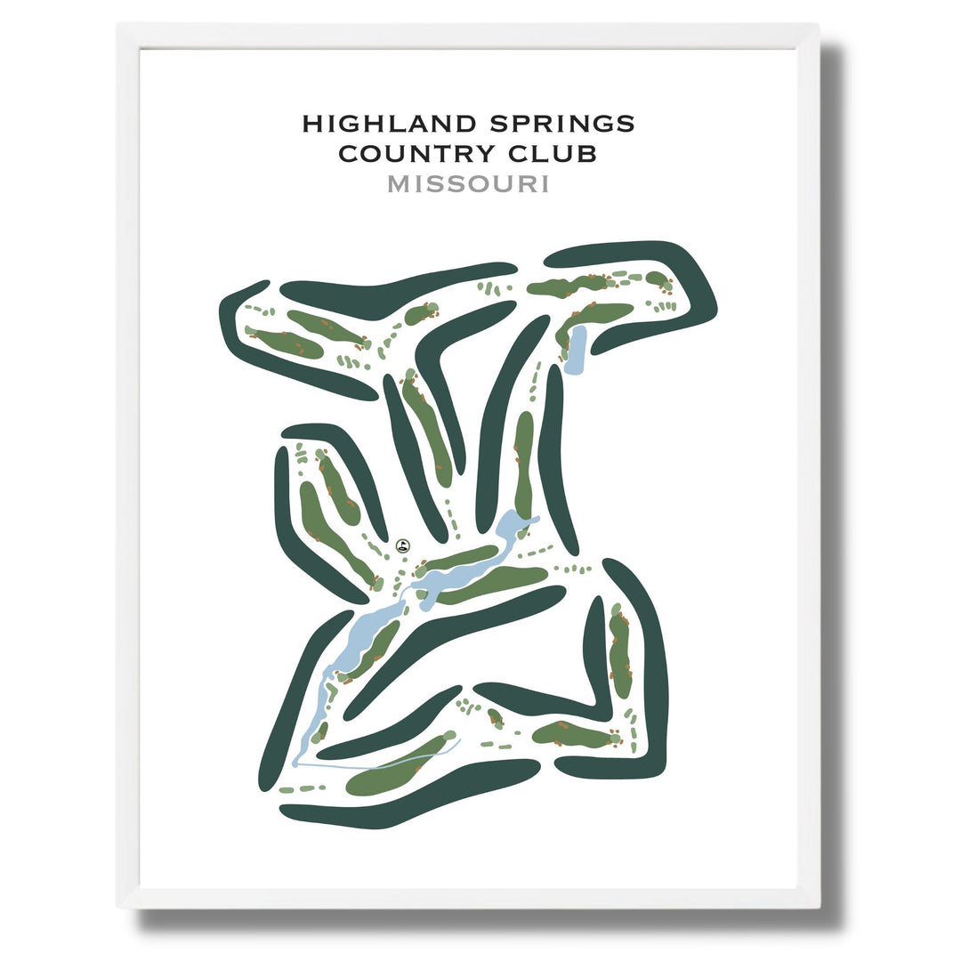 Highland Springs Country Club, Missouri - Printed Golf Courses