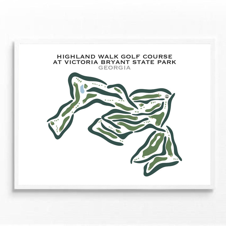 Highland Walk Golf Course at Victoria Bryant, Georgia - Printed Golf Courses