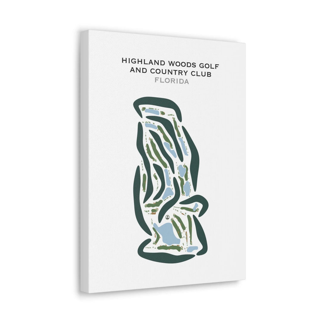 Highland Woods Golf & Country Club, Florida - Printed Golf Courses