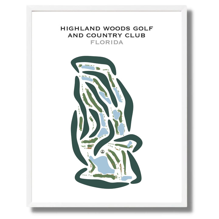 Highland Woods Golf & Country Club, Florida - Printed Golf Courses