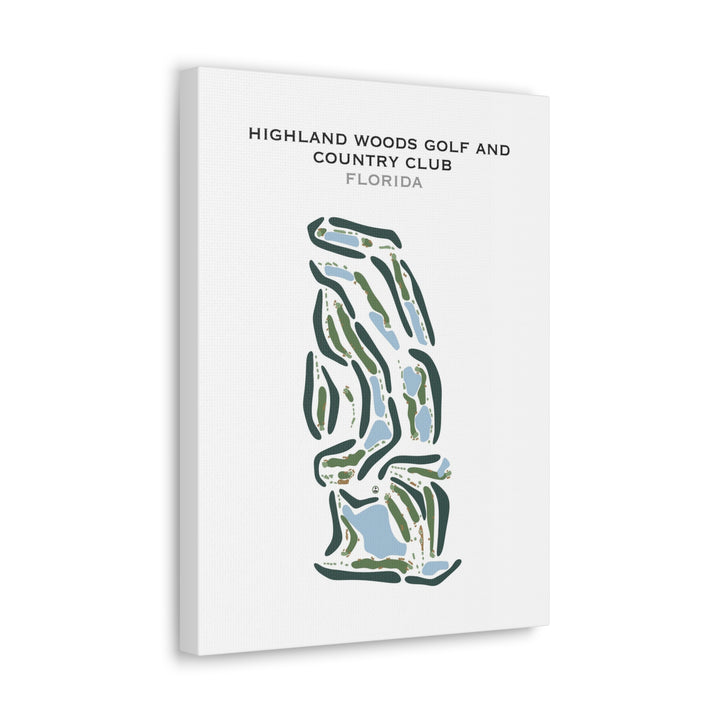 Highland Woods Golf & Country Club, Florida - Printed Golf Courses