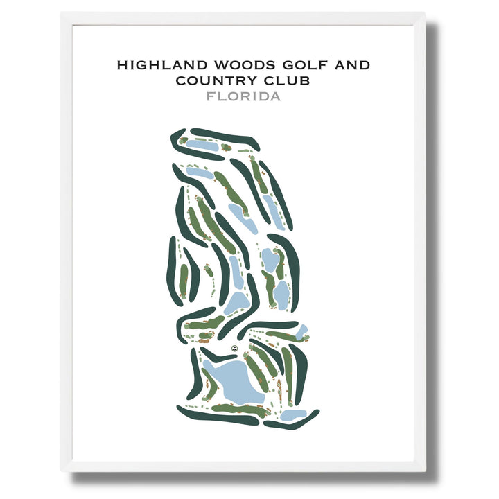 Highland Woods Golf & Country Club, Florida - Printed Golf Courses