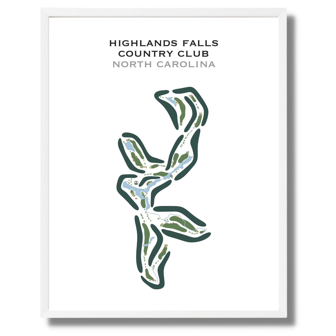 Highlands Falls Country Club, North Carolina - Printed Golf Courses