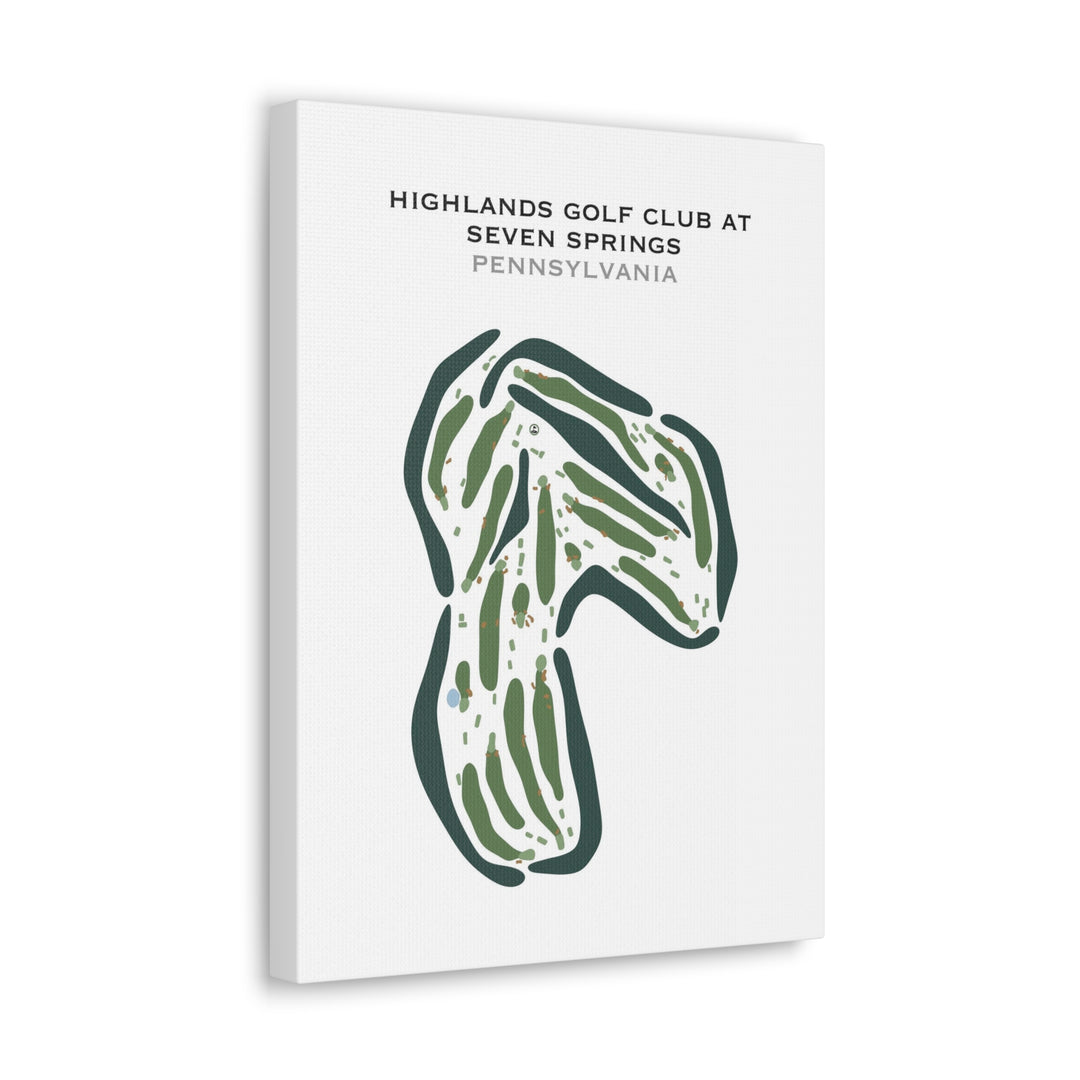 Highlands Golf Club at Seven Springs, Pennsylvania - Printed Golf Courses