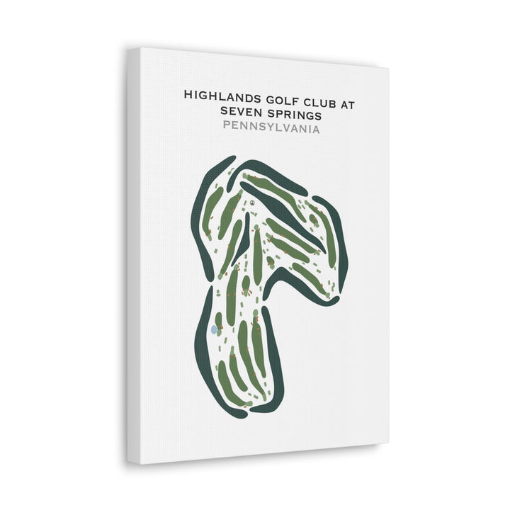 Highlands Golf Club at Seven Springs, Pennsylvania - Printed Golf Courses