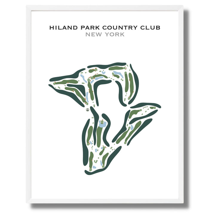 Hiland Park Country Club, New York - Printed Golf Course