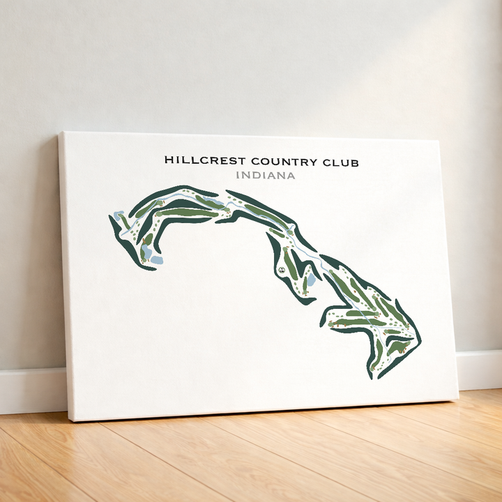 Hillcrest Country Club, Indiana - Printed Golf Courses