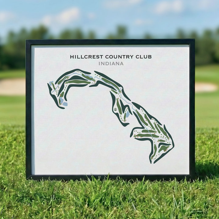 Hillcrest Country Club, Indiana - Printed Golf Courses