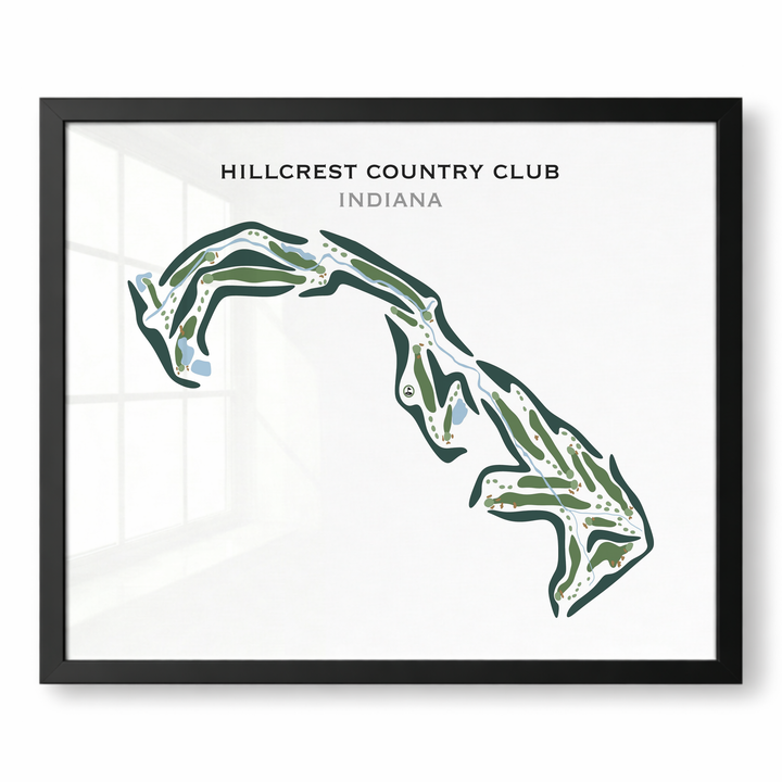 Hillcrest Country Club, Indiana - Printed Golf Courses