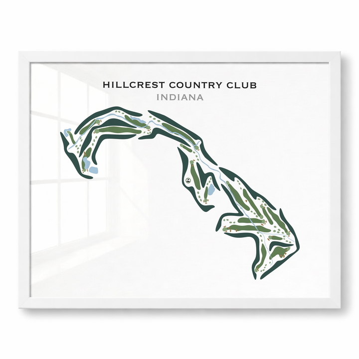 Hillcrest Country Club, Indiana - Printed Golf Courses
