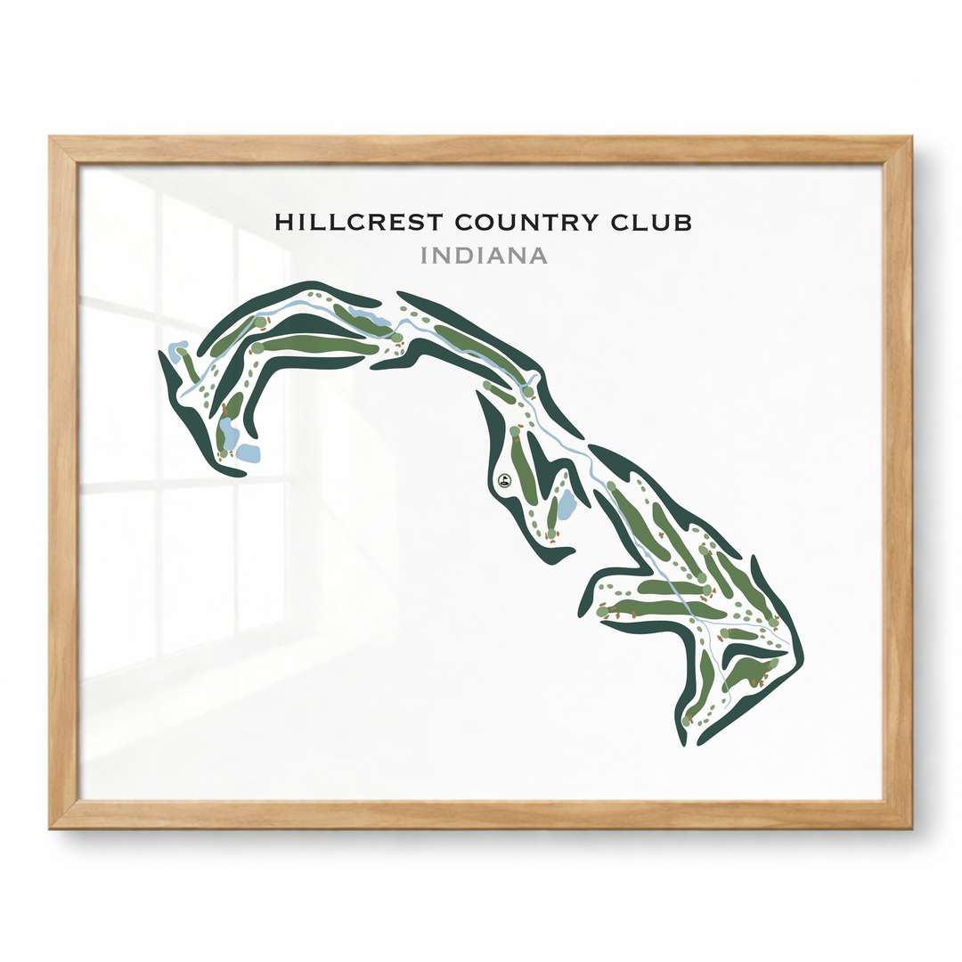 Hillcrest Country Club, Indiana - Printed Golf Courses