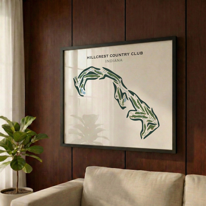 Hillcrest Country Club, Indiana - Printed Golf Courses