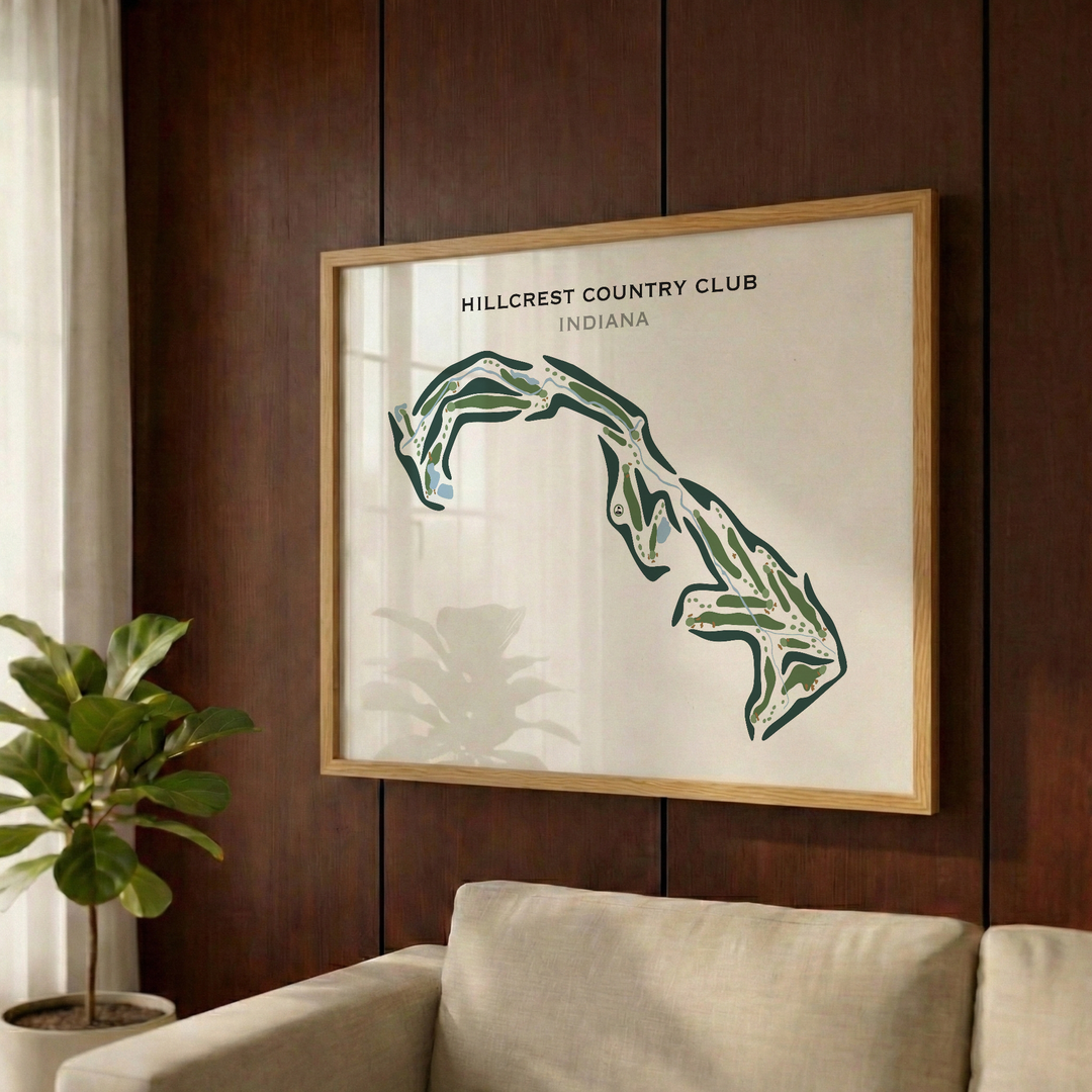 Hillcrest Country Club, Indiana - Printed Golf Courses