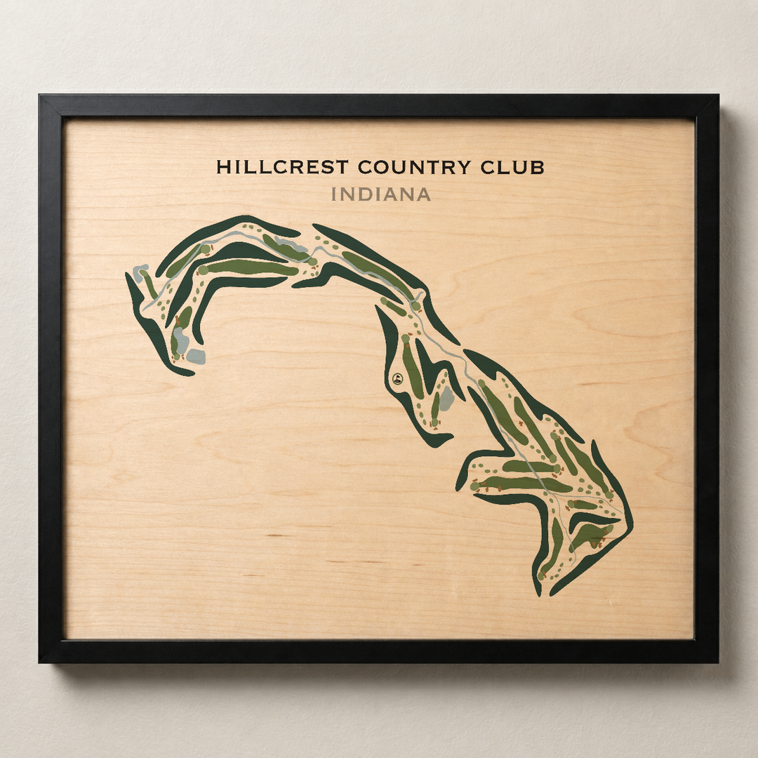 Hillcrest Country Club, Indiana - Printed Golf Courses