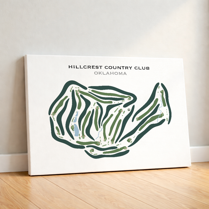Hillcrest Country Club, Oklahoma - Printed Golf Courses