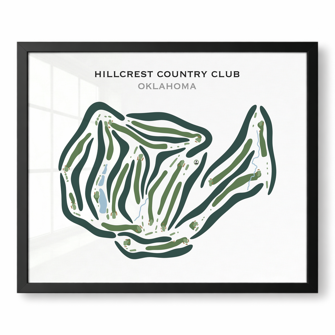 Hillcrest Country Club, Oklahoma - Printed Golf Courses