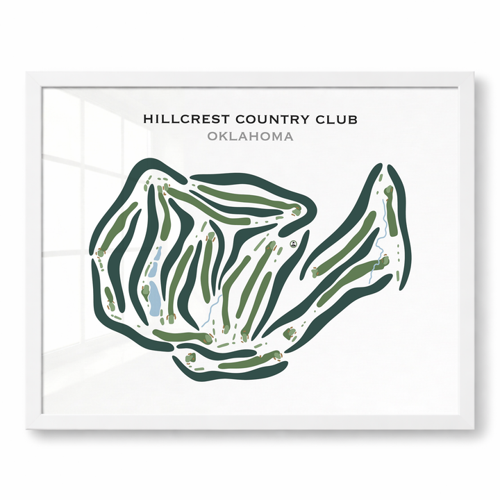 Hillcrest Country Club, Oklahoma - Printed Golf Courses