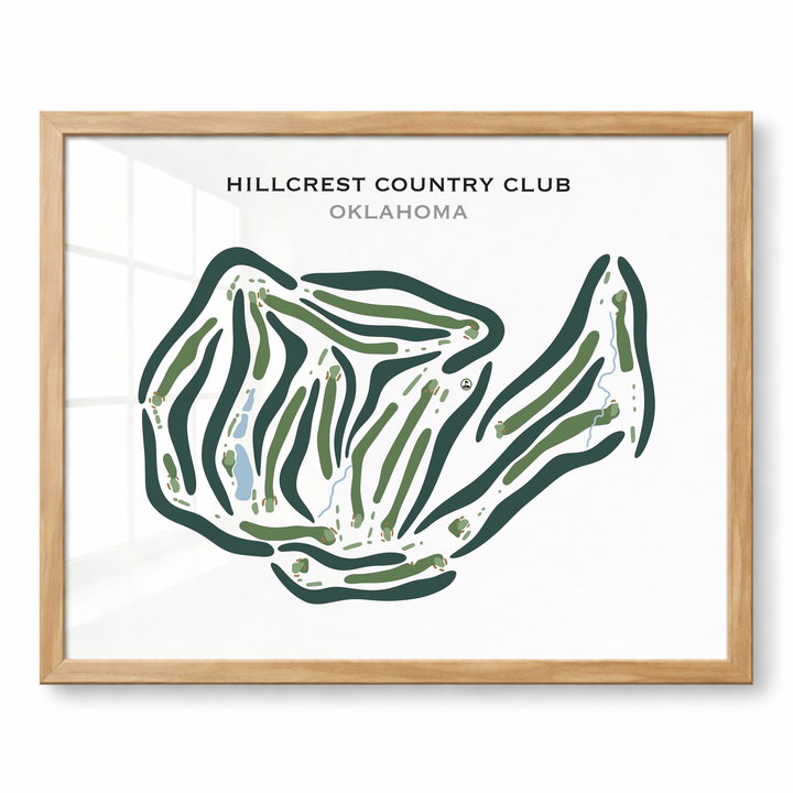Hillcrest Country Club, Oklahoma - Printed Golf Courses