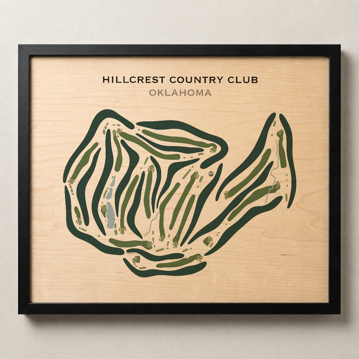 Hillcrest Country Club, Oklahoma - Printed Golf Courses