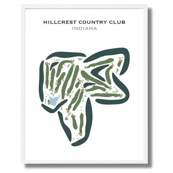 Hillcrest Country Club, Indiana - Printed Golf Courses