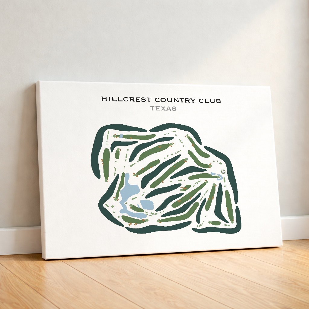 Hillcrest Country Club, Texas - Printed Golf Courses
