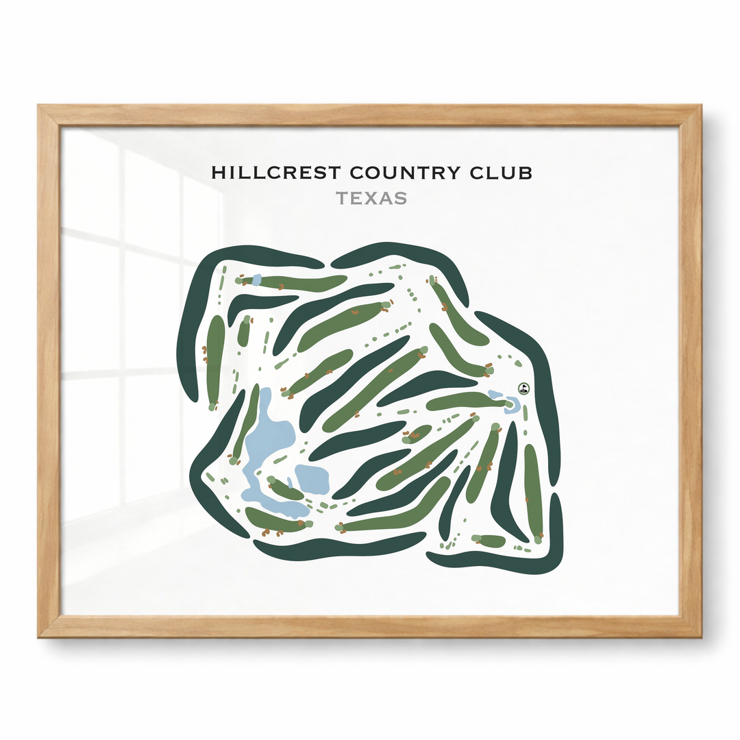 Hillcrest Country Club, Texas - Printed Golf Courses
