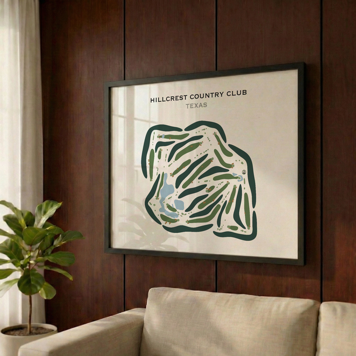 Hillcrest Country Club, Texas - Printed Golf Courses
