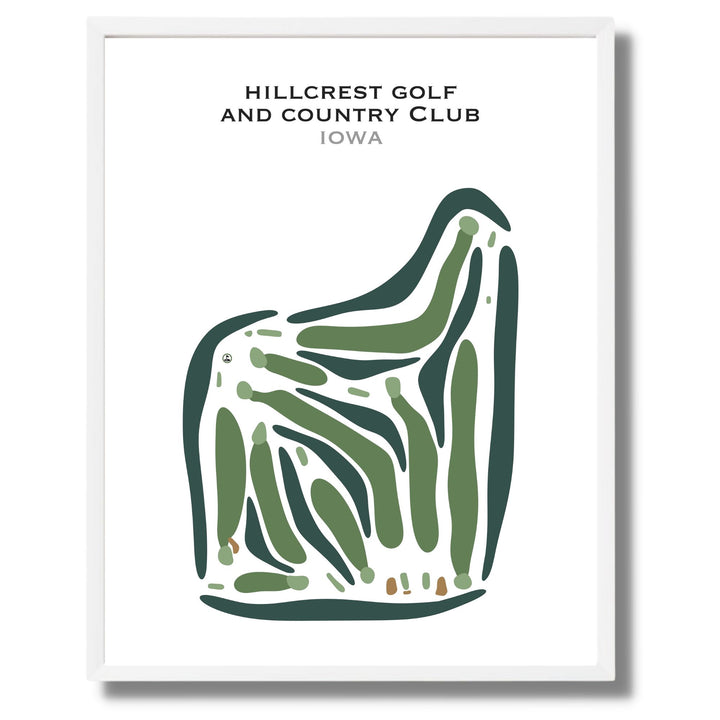 Hillcrest Golf and Country Club, Iowa - Printed Golf Courses