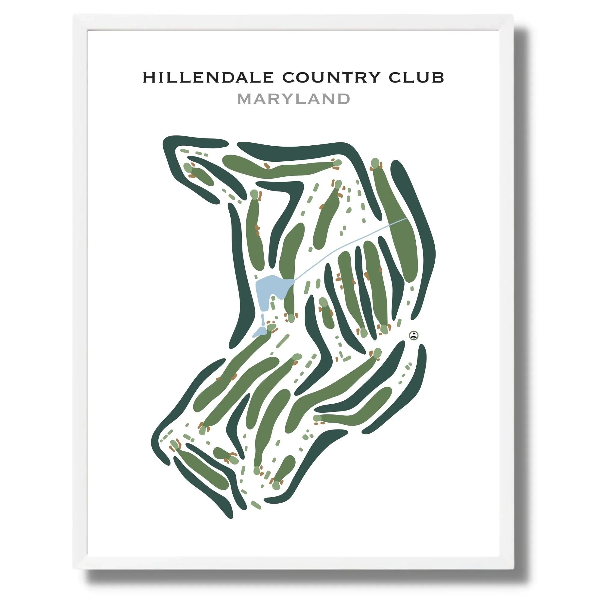 Buy the best printed golf course Hillendale Country Club, Maryland