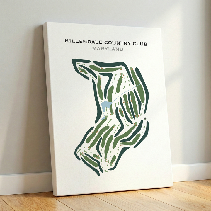 Hillendale Country Club, Maryland - Printed Golf Course