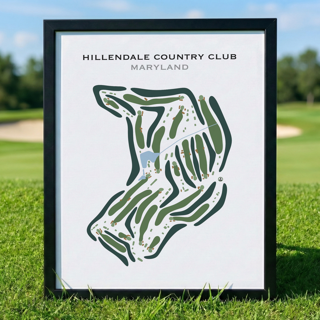 Hillendale Country Club, Maryland - Printed Golf Course
