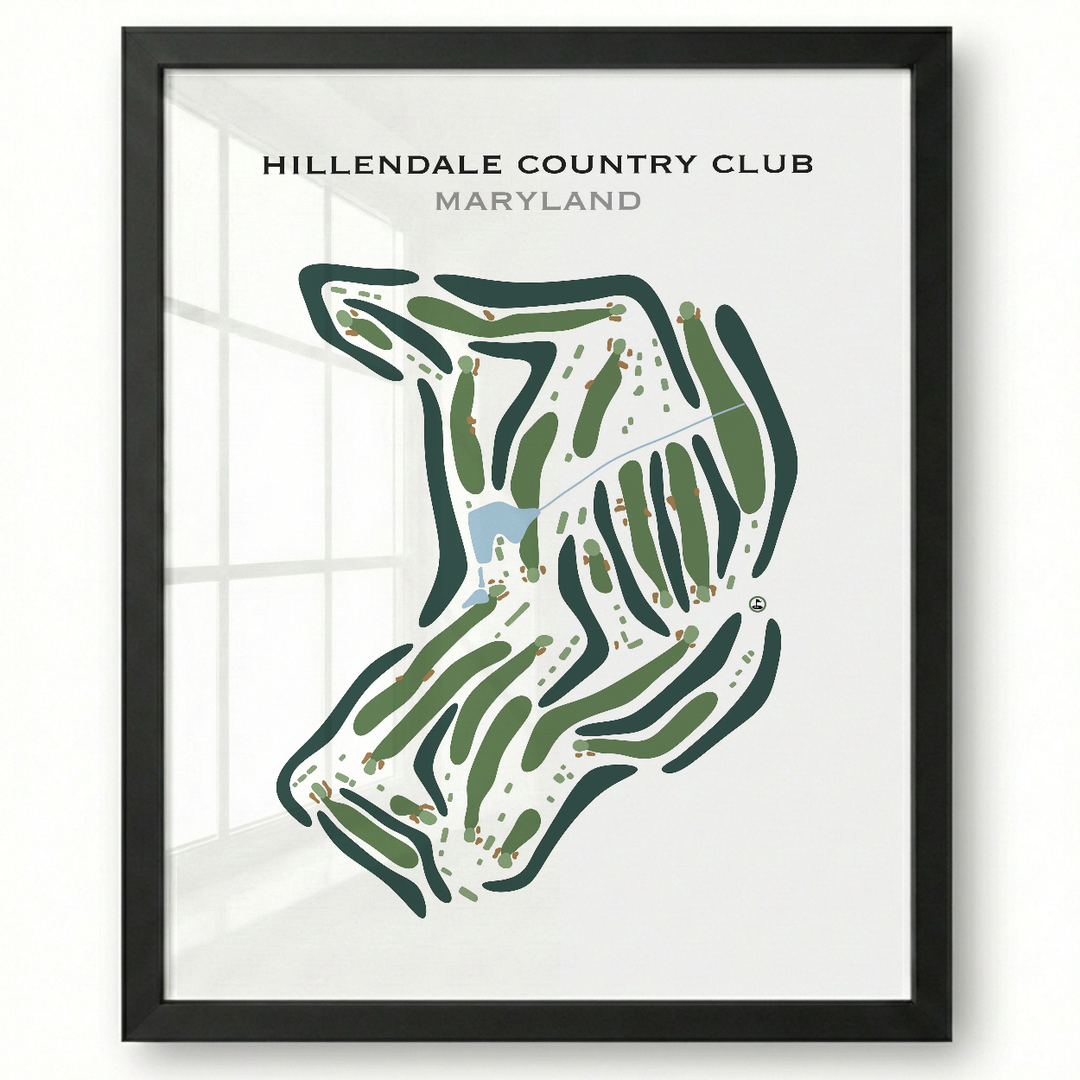 Hillendale Country Club, Maryland - Printed Golf Course