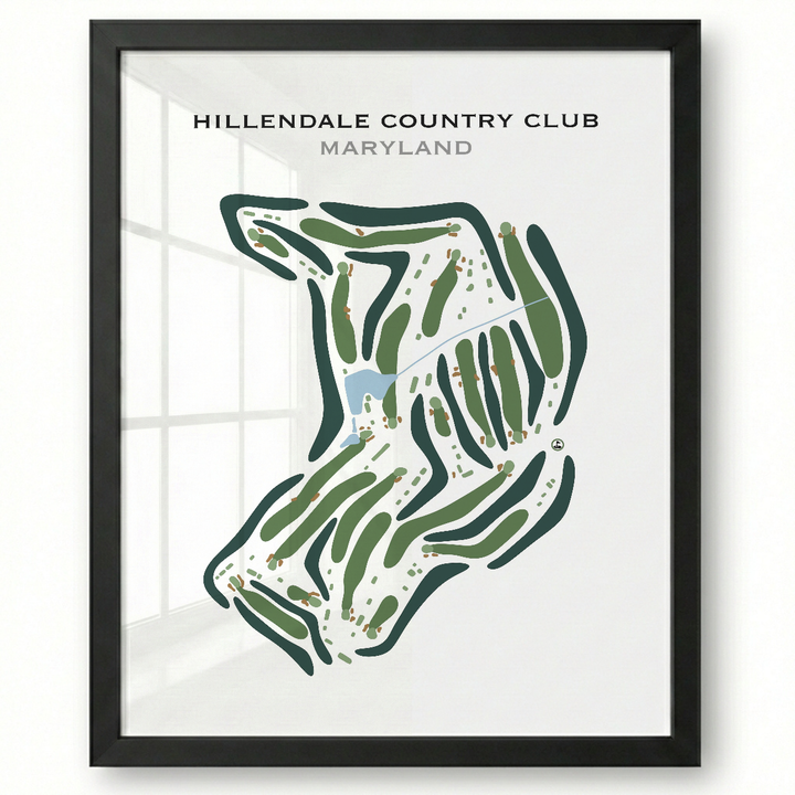 Hillendale Country Club, Maryland - Printed Golf Course