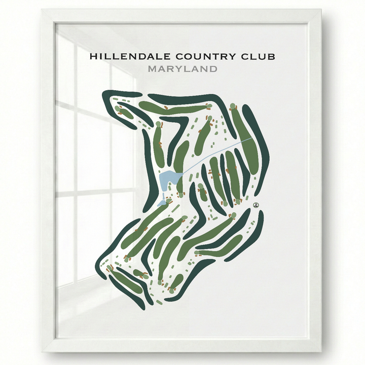 Hillendale Country Club, Maryland - Printed Golf Course