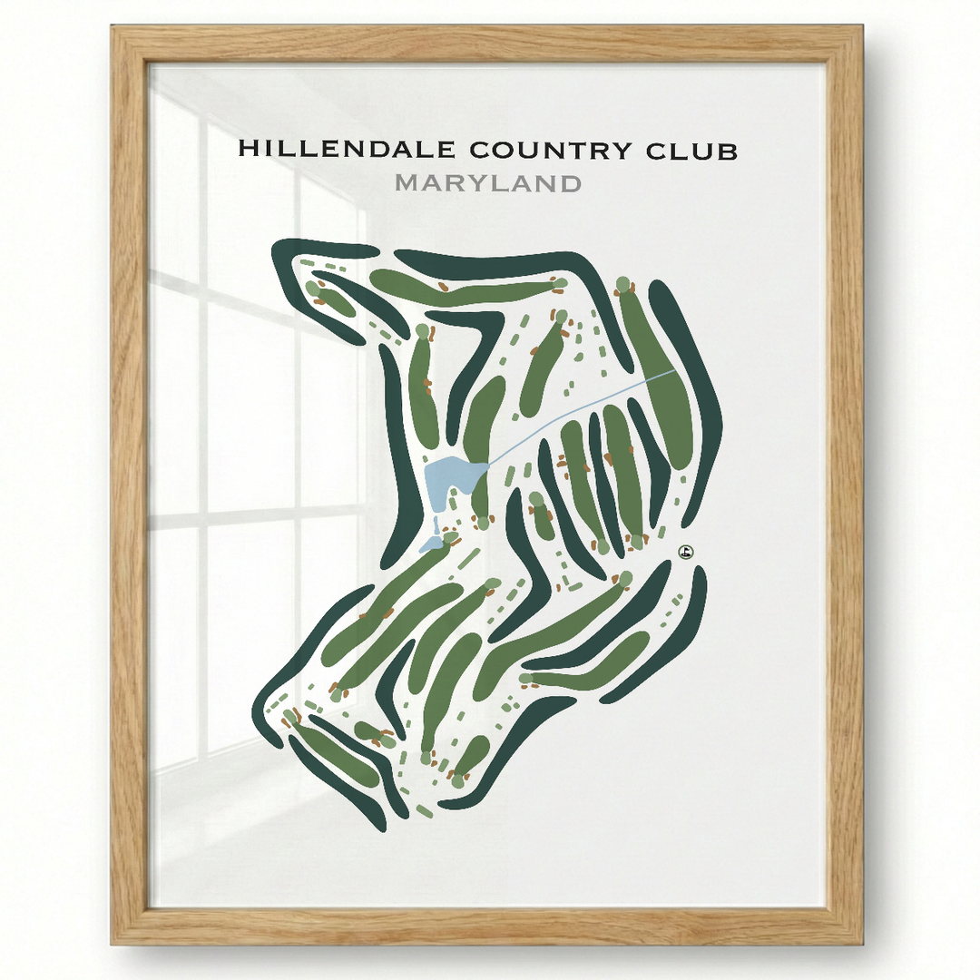 Hillendale Country Club, Maryland - Printed Golf Course