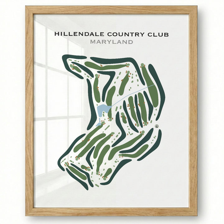 Hillendale Country Club, Maryland - Printed Golf Course