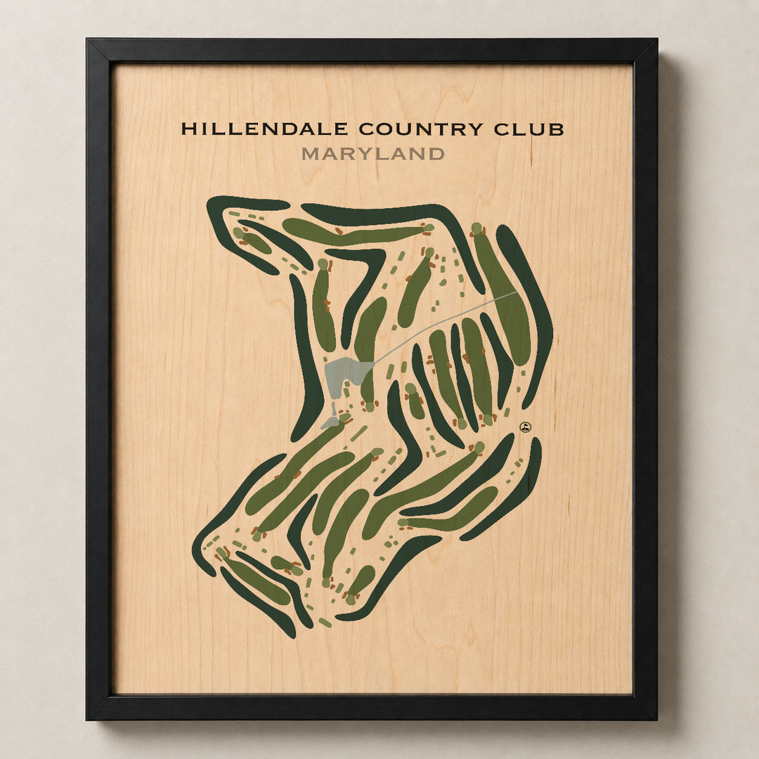 Hillendale Country Club, Maryland - Printed Golf Course